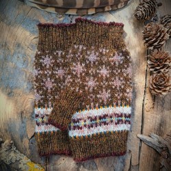mitaines fair isle en laine shetland